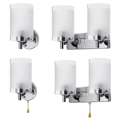 #ad Modern Glass Wall Light Sconce Lighting Lamp Fixture Indoor Bedroom Decor E14