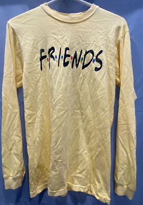 #ad Friends TV Show Women#x27;s Dyed Yellow Long Sleeve T Shirt NWOT Size Extra Small XS