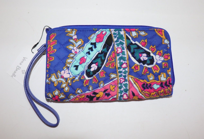 #ad Vera Bradley Ziparound Wristlet Wallet Blue and Pink Color New with tag