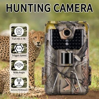 #ad SUNTEKCAM 36MP 2.7K Wildlife Trail Camera Hunting Game Trap Cam IR Night Vision