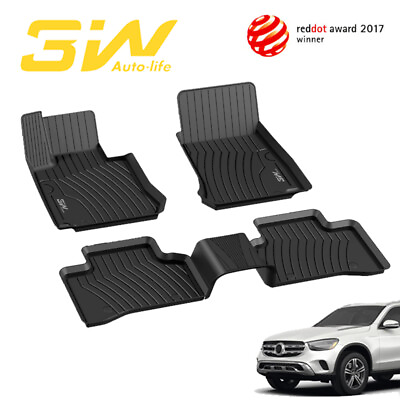 #ad 3W Floor Mats For Mercedes Benz GLC 2016 2022 All Weather TPE Liner fit Benz GLC
