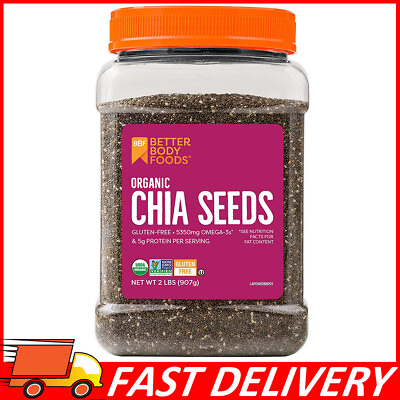 #ad BetterBody Organic Chia Seeds w Omega 3 Non GMO Gluten Free Keto Vegan 23oz