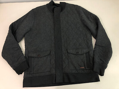 #ad GRAY TED BAKER LONDON QUILTED WINTER JACKET MENS SIZE 7 XL