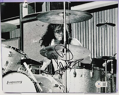 #ad Ian Paice signed 8x10 photo Drummer Deep Purple Beckett