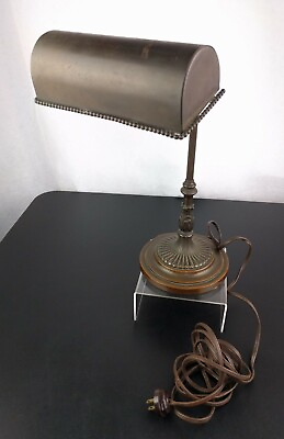 #ad VTG Bryant Desk Lamp Heavy Bronze Plated Office MCM Retro Lighting Works Prop