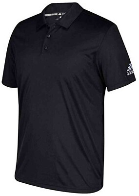 #ad NEW NWT Adidas BLACK MEDIUM M Men#x27;s Grind Climalite Performance Polo Shirt Golf $19.99