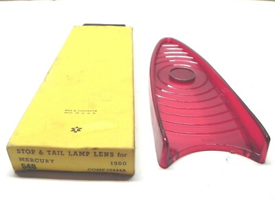 #ad 1960 MERCURY RED TAIL LIGHT LENS FORD #COMF 13444A NORS NIB NEW IN ORIGINAL BOX