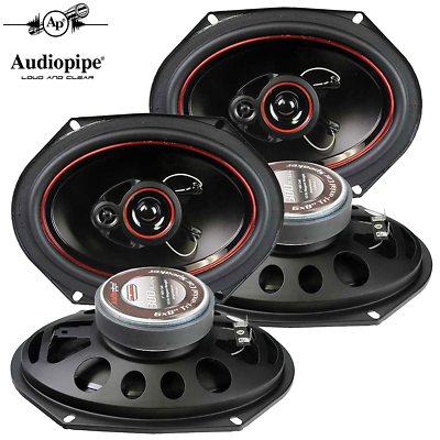 #ad Audiopipe 6x8quot; 3 Way CSL Series Coaxial Car Speakers 300 Watts 2 Pairs CSL6803R