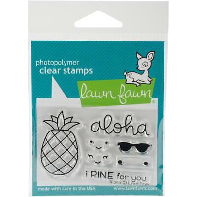 #ad Scrapbooking Crafts LF Clear Stamps Aloha I Pine For You Pineapple Glasses Faces