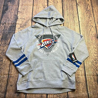 #ad UNK NBA Womens Large Oklahoma City Thunder Gray Pullover Sweatshirt NEW Hoodie $16.24