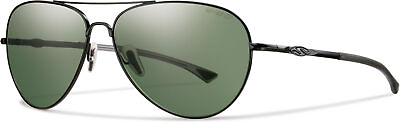 #ad Smith Audible Polarized Sunglasses MATTE BLACK POLAR GRAY GREEN CHROMAPOP
