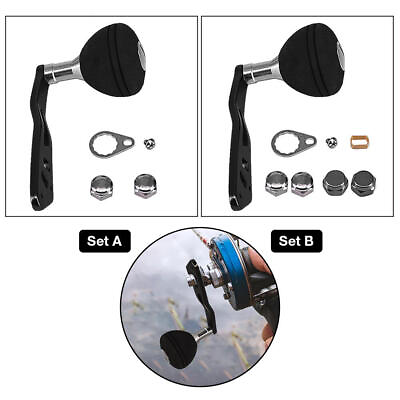 #ad Fishing Reel Handle Metal Knobs Handle Kit EVA Oval Grip Single Rocker qualified