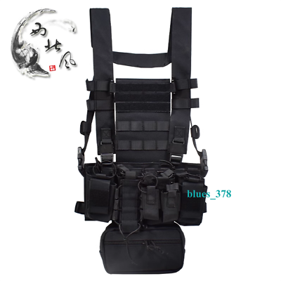 #ad Tactical Vest CS Protective Chest Rig Backpack Lightweight Safety Army Chest Rig