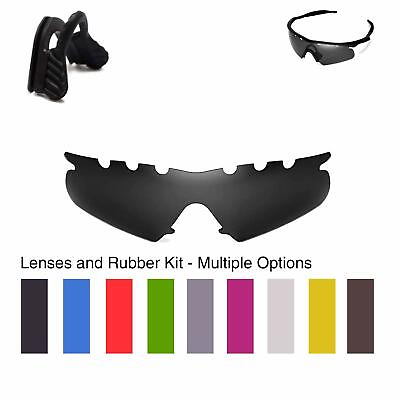 #ad Walleva Lenses and Black Nosepads for Oakley M Frame Hybrid Multiple Options