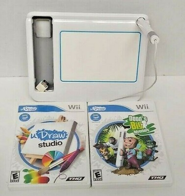 #ad U Draw Studio Tablet amp; Dood#x27;s Big 2 Nintendo Wii U Draw Games Bundle Fun