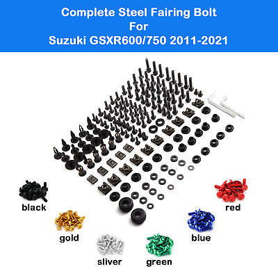 #ad Fit for Suzuki GSXR600 GSXR750 2011 2021 Complete Fairings Bolt Kit Screws Clip