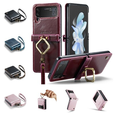 #ad Luxury Leather Case Cover Strap Keychain For Samsung Galaxy Z Flip4 W23 Flip