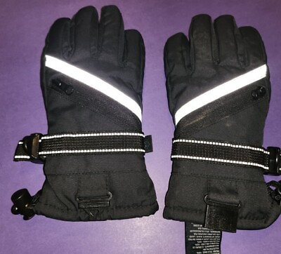 #ad All In Motion Boys Youth 4 7 Winter Gloves Brand New Black