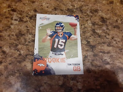 #ad 2010 Score #396 Tim Tebow Rookie RC denver Broncos football card
