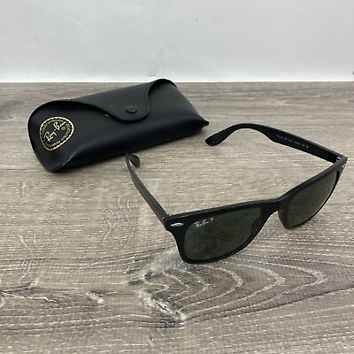 #ad Ray Ban RB4195 LiteForce Wayfarer Sunglasses Polarized Scratched Lens 601 S 9A