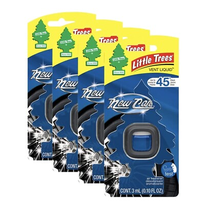#ad Little Trees Vent Liquid Car Air Freshener 4 PACK New Car Scent