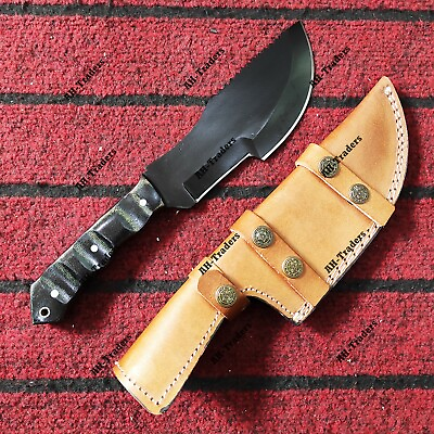 #ad Tom Brown Tracker Knife 11.50quot; D2 Steel Tracker Knife Blackened Blade W Sheath