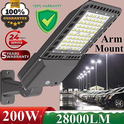 #ad 200W Led Parking Lot Lights With Adjustable Arm Mount Dusk To Dawn