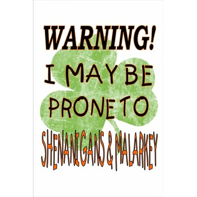 #ad 12quot; warning i may be prone to shenanigans malarkey metal parking street sign $29.99