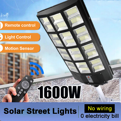 #ad 12000000lm LED Solar Street Light Security Flood Wall Lamp Motion Sensor Outdoor $129.69