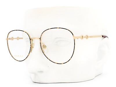 #ad Gucci GG 0880O 002 Eyeglasses Glasses Brown Tortoise amp; Gold 51 18 140