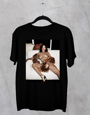 #ad Rihanna Singer Black T shirt Black Cotton Best Tshirt Wonderful new shirt hot