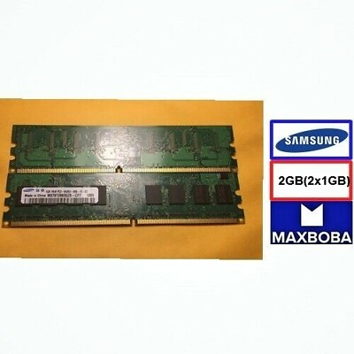 #ad Samsung Memory 2GB 2x 1GB 6400 800MHz Desktop PC RAM DDR2 DIMM 1RX8