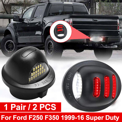 #ad 2x LED License Plate Light Tail Assembly Lamp for 1999 2016 Ford F 150 F250 F350