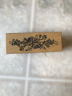 #ad Rubber stamp PSX C 248 Rose Swag Decorative