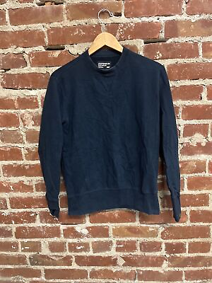#ad Loopwheeler Knitwear Mens Crewneck Sweater Sweatshirt Navy Blue Small