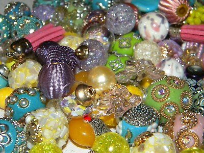 #ad NEW 20 Pc Jesse James beads Lot Spring pastel colored RANDOM picked mix bead lot