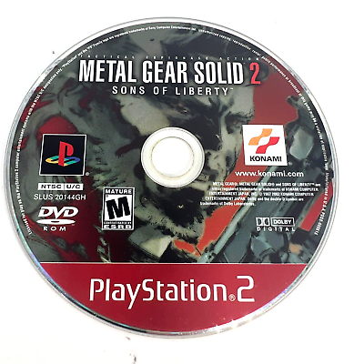 #ad Metal Gear Solid 2 Sons of Liberty PS2 GH red label DISC ONLY