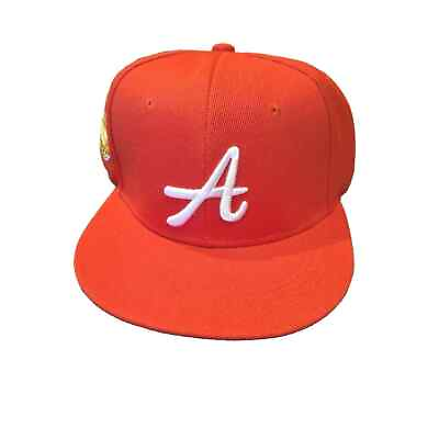 #ad Atlanta Braves Red Baseball Hat Cap Los Angeles AR Sports 1988 New Very Good