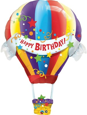 #ad 42quot; Hot Air Balloon Happy Birthday Foil Balloon Party Supplies Decorations