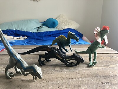 #ad Jurassic Park Jurassic World Dinosaur Toys Lot Of 4