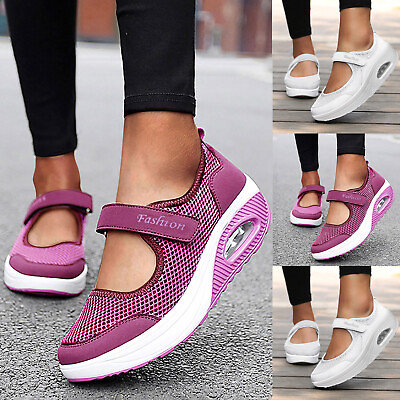 #ad Platform Shoes For Women Fashion Casual Breathable Lightweight Platform Hot