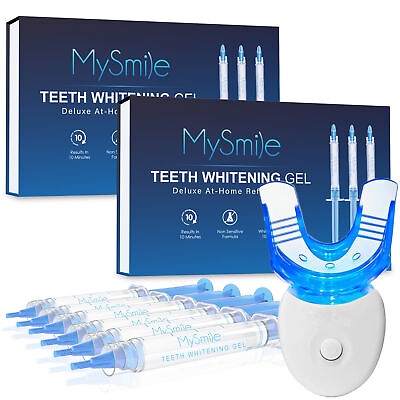 #ad MySmile 35% Teeth Whitening Kit 6PC Non Sensitive Gel Tooth Whitener Light Tray