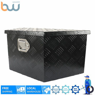 #ad 26quot;×13.3quot;×12quot; Aluminum Trailer Tongue Tool Box Truck Bed Storage Box LockKey