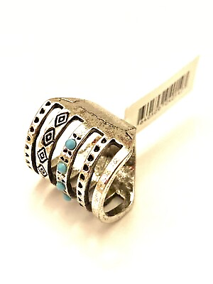 #ad Trending 925 Sterling Silver Handmade Turquoise Rings for Women Size 8