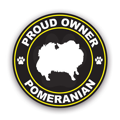 #ad Proud Owner Pomeranian Sticker Decal Weatherproof dog canine pet pom