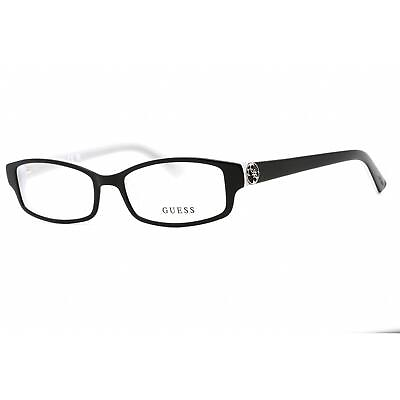#ad Guess Women#x27;s Eyeglasses Full Rim Black Crystal Plastic Rectangular GU2526 003