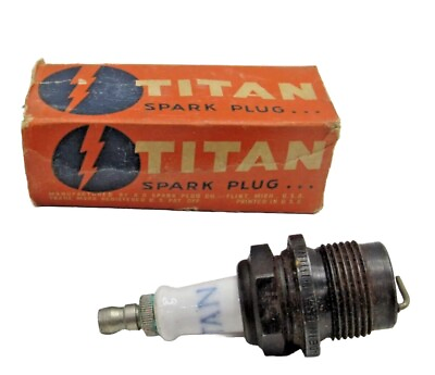 #ad TITAN #1 SPARK PLUG In Box New Old Stock #E2