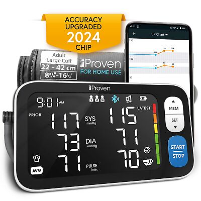 #ad IPROVEN New 2023 Smart Upper Arm Blood Pressure Monitor Home Use 500 Memor