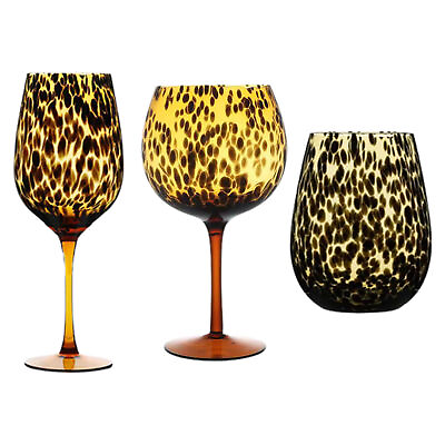 #ad Leopard Print Wine Glass Crystal Red Wine Glasses Crystal Vintage Drinking Cups