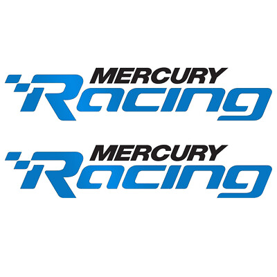 #ad SET OF 2 Vinyl Decals fits Mercury Racing Boat bumper sticker. Mail w Tracking